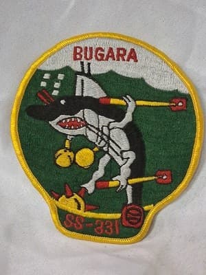 Vintage US Navy USS Bugara Submarine Patch Rare Color 🦈🪖