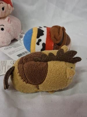Lot of 4 Disney Tsum Tsum Toy Story Characters 3.5" Mini Plush Woody Pig NWT - Thumbnail 2