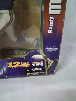 McFarlane NFL - Randy Moss 12" Inch Figure - Vikings - Series 2 - 2004 Box Dmg - Thumbnail 3