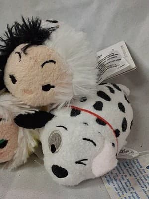 Disney Store 101 Dalmatians Mini Tsum Tsum Plush Set Of 3 New With Tags Cruella - Thumbnail 3