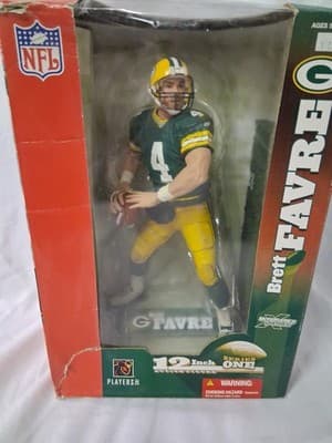 NIB 2003 NFL 12" BRETT FAVRE GREEN BAY PACKERS MCFARLANE SERIES 1 GREEN JERSEY - Thumbnail 2