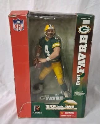 NIB 2003 NFL 12" BRETT FAVRE GREEN BAY PACKERS MCFARLANE SERIES 1 GREEN JERSEY
