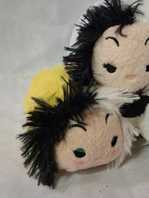 Disney Store 101 Dalmatians Mini Tsum Tsum Plush Set Of 3 New With Tags Cruella - Thumbnail 2