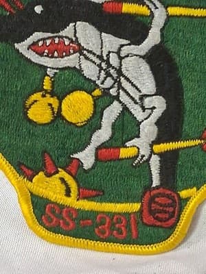 Vintage US Navy USS Bugara Submarine Patch Rare Color 🦈🪖 - Thumbnail 2