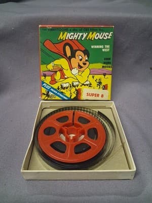 Vintage MIGHTY MOUSE Winning the West Super 8 Terrytoons 504 1962 Ken Films 8mm - Thumbnail 3