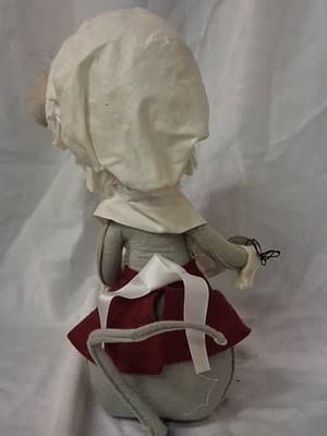 1960s Annalee Mobilitee Doll Thanksgiving Mouse Pilgrim Large Husband Wife - Thumbnail 13