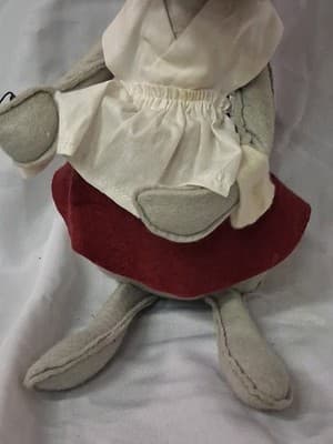 1960s Annalee Mobilitee Doll Thanksgiving Mouse Pilgrim Large Husband Wife - Thumbnail 10