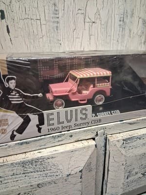 ELVIS JEEP SURREY CJ3B MODEL CAR 1:43 GREENLIGHT 86472 GRACELAND 4X4 Sealed NIB - Thumbnail 2