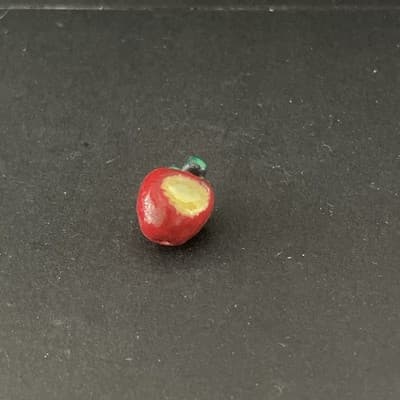 Vintage Metal Hinged Trinket Box Adam and Eve by Apple Tree with Apple Insert - Thumbnail 7