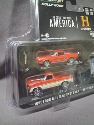 New Car That Made America 1965 Ford Mustang 1967 Ford F-100 Enclosed Hauler 1:64 - Thumbnail 4