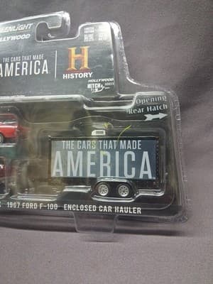 New Car That Made America 1965 Ford Mustang 1967 Ford F-100 Enclosed Hauler 1:64 - Thumbnail 3