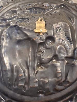 Vtg Coppercraft Guild Embossed BLACKSMITH Wall Plate, From Taunton, MA - Thumbnail 6