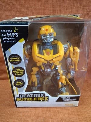 2006 Retired HTF Hasbro Transformers Movie Beatmix Bumblebee Speaker Used W Box - Thumbnail 2