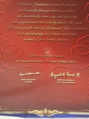 BUDWEISER MILLENNIUM Limited Edition Set Bottle & Four Glasses Original Box - Thumbnail 7