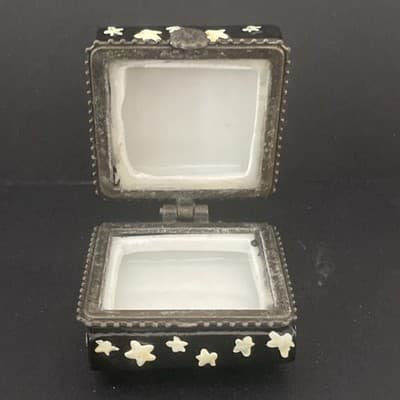 Vintage Drive Inn movie Miniature Trinket Box W/Tiny Popcorn Charm - Thumbnail 6