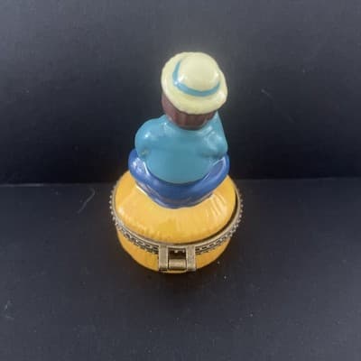 Trinket Jewelry Dish w/tip Musician Flute Instrument VTG - Thumbnail 3