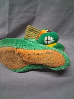 Vintage 1990 Michael Angelo Ninja Turtles TMNT Child's Slippers 13 M - Thumbnail 3