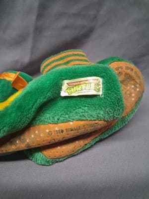 Vintage 1990 Michael Angelo Ninja Turtles TMNT Child's Slippers 13 M - Thumbnail 5