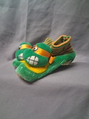 Vintage 1990 Michael Angelo Ninja Turtles TMNT Child's Slippers 13 M - Thumbnail 2