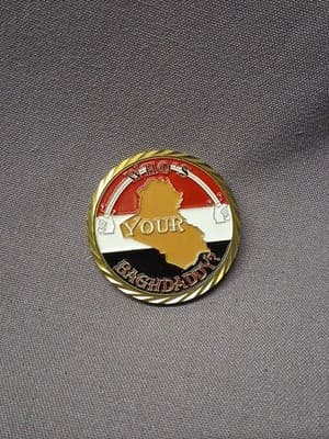 US Army USMC USAF USN Iraqi Freedom Who's Your BAGHDADDY? Challenge Coin PT9 - Thumbnail 2