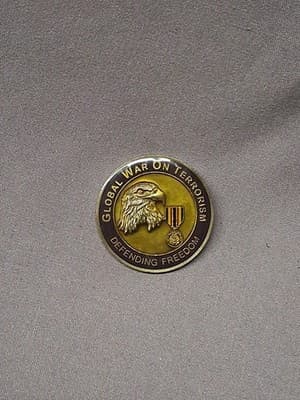 CHALLENGE COIN GLOBAL WAR ON TERRORISM DEFENDING FREEDOM JOINT MISSION PURSUIT - Thumbnail 2
