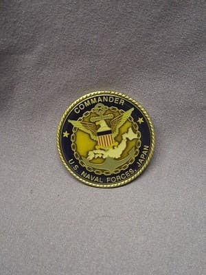 Hard-to-find "distressed color" commander's coin Naval Forces - Thumbnail 2