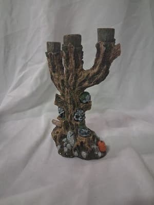MIB Halloween Fun World Creepy Candelabra Spooky Skull Tree Candles GHOSTS New - Thumbnail 7