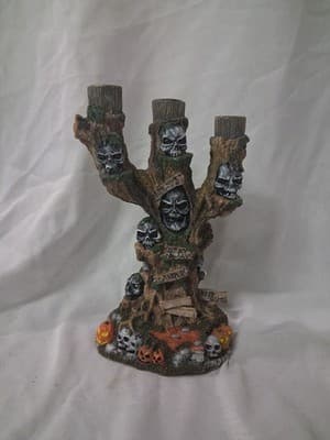 MIB Halloween Fun World Creepy Candelabra Spooky Skull Tree Candles GHOSTS New - Thumbnail 5