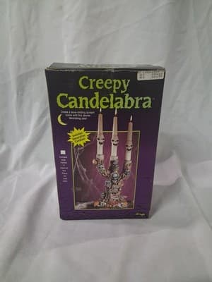 MIB Halloween Fun World Creepy Candelabra Spooky Skull Tree Candles GHOSTS New - Thumbnail 3