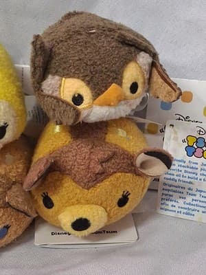 US Disney ORIGINAL Bambi & Friends Mini Tsum Set of 8 NWT! Thumper OWL Bambi Ect - Thumbnail 2