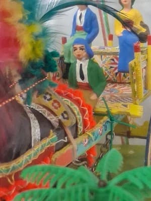 Gidi's Carretino Siciliano Folk Art Horse & Cart Made in Italy IOB - Thumbnail 8