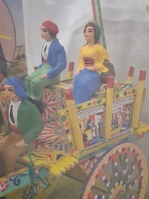 Gidi's Carretino Siciliano Folk Art Horse & Cart Made in Italy IOB - Thumbnail 9