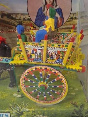 Gidi's Carretino Siciliano Folk Art Horse & Cart Made in Italy IOB - Thumbnail 2