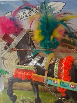 Gidi's Carretino Siciliano Folk Art Horse & Cart Made in Italy IOB - Thumbnail 6