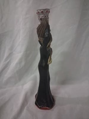 Vintage Halloween Fun World Lady Vampiress Vampire Candle Holder Cracked - Thumbnail 5