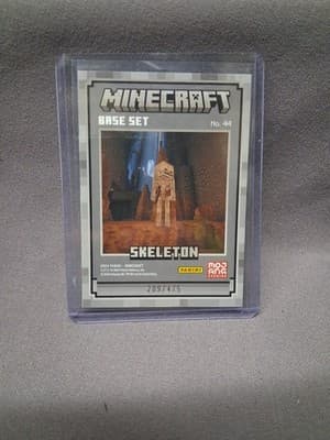 MINECRAFT BASE SET PRIZM SKELETON REFRACTOR NO. 200/475🔥💎🔥💎 - Thumbnail 3
