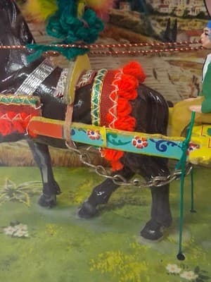 Gidi's Carretino Siciliano Folk Art Horse & Cart Made in Italy IOB - Thumbnail 5