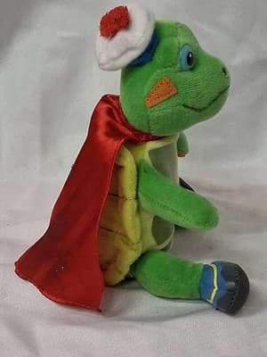 TY Wonder Pets Tuck the Turtle Red Cape Beanie Baby 6" With Tag - Thumbnail 4