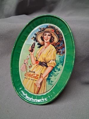 Coca Cola Advertising Tip Tray Drink Coca Cola Vintage 70's Era - Thumbnail 2