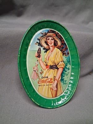Coca Cola Advertising Tip Tray Drink Coca Cola Vintage 70's Era - Thumbnail 4