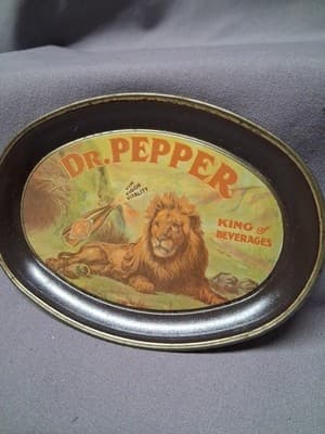Dr. Pepper King of Beverages Tray Reproduced 1979 6" × 4.5" Fabcraft - Thumbnail 2