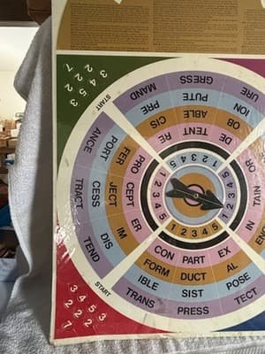 RARE Vintage 1969 ircle-circle Word Building Game - Thumbnail 2
