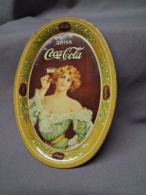 Vintage Small Coca Cola tray small Printed 1973 Metal - Thumbnail 2