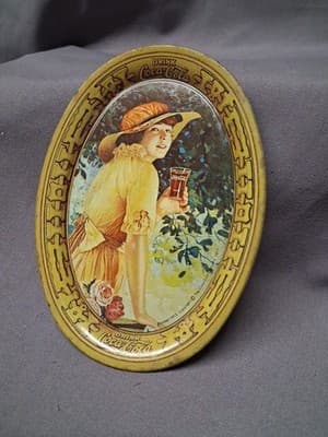 Coca Cola Elaine Advertising Small Tip Tray - Reproduction 1970s - Thumbnail 2