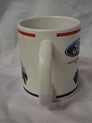 VTG Ford Mustang Coupe 1999 Blue Car Ceramic Coffee Cup Mug - Thumbnail 2