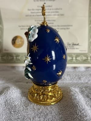 Fabergé Egg The Annunciation The Life of Christ Collection Limited Edition Coa - Thumbnail 2