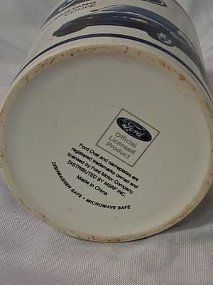 VTG Ford Mustang Coupe 1999 Blue Car Ceramic Coffee Cup Mug - Thumbnail 4