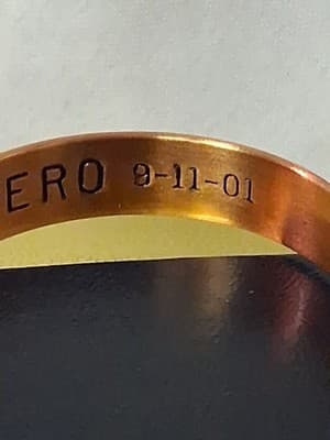 911 American Heroes Copper Promotional Cuff Bracelet Wristband - Made in America - Thumbnail 3