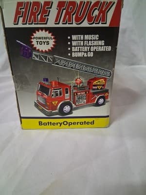 RARE Battery Operated Fire Engine Extending Ladder Music Lights New Sealed Box - Thumbnail 8