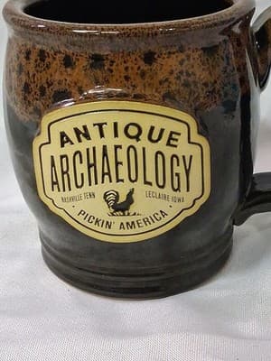 Sunset Hill Antique Archaeology Pickin America Glazed Stoneware Mug 14oz - Thumbnail 2
